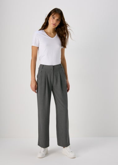 Grey Wide Leg Trousers