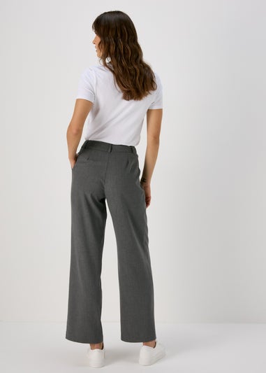 Grey Wide Leg Trousers