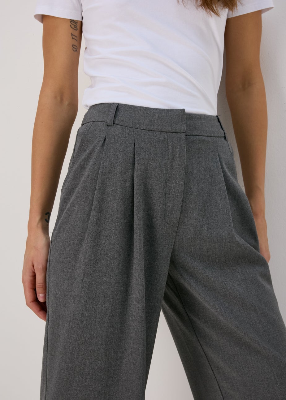 Grey Wide Leg Trousers