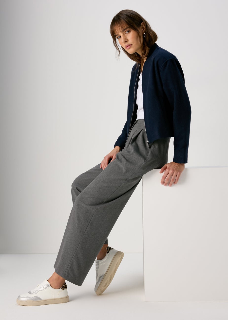 Grey Wide Leg Trousers