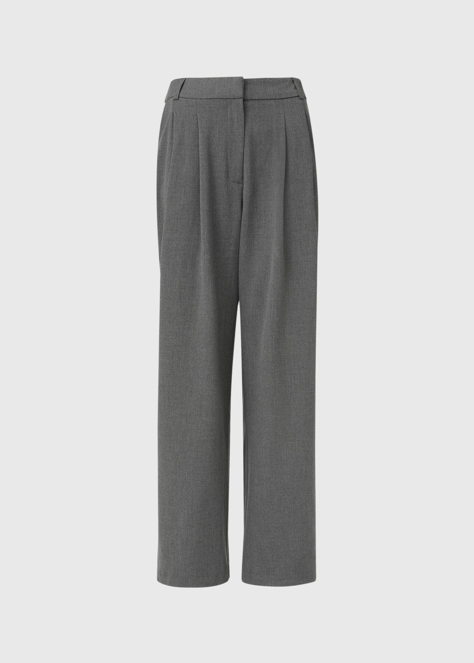 Grey Wide Leg Trousers