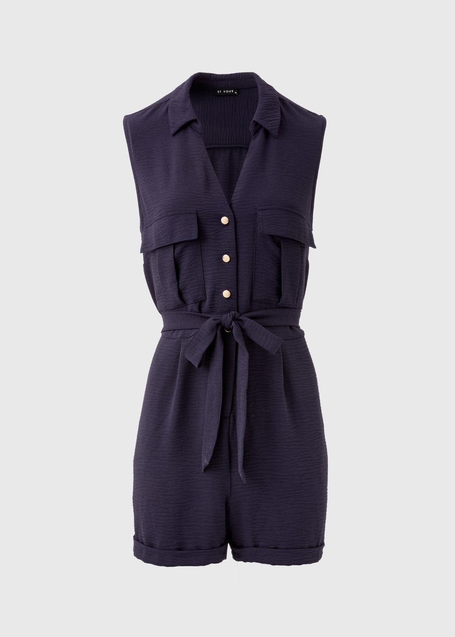 Et Vous Navy Airflow Playsuit