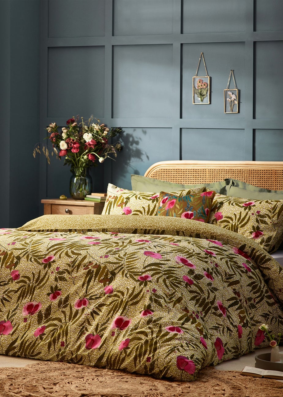 Wylder Nature House Of Bloom Poppy Floral Duvet Cover Set