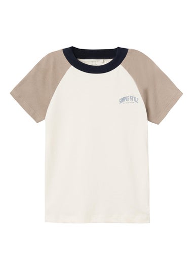 Name It Boys Cream Simple Style T-Shirt (6-12yrs)