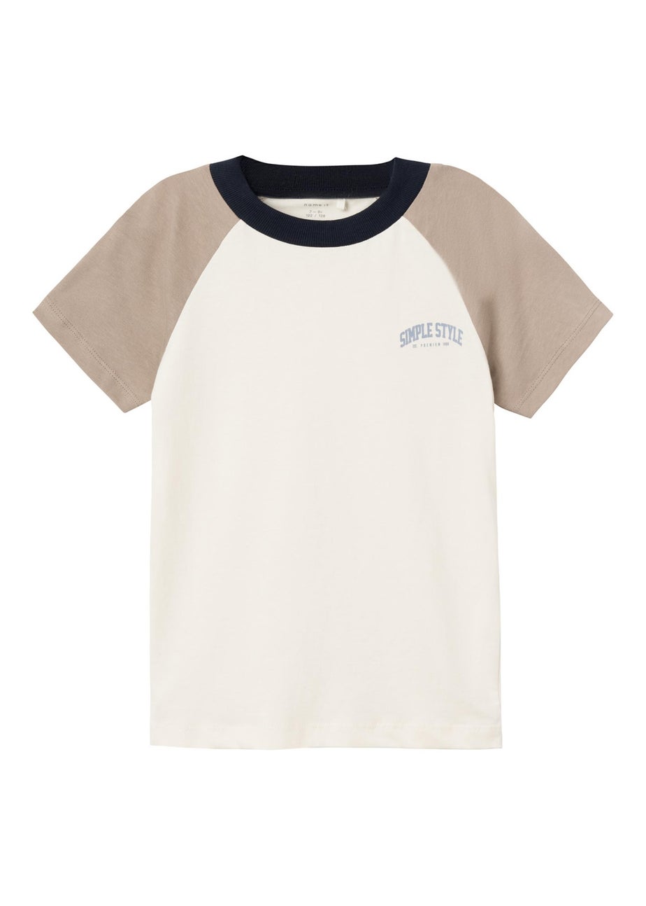 Name It Boys Cream Simple Style T-Shirt (6-12yrs)
