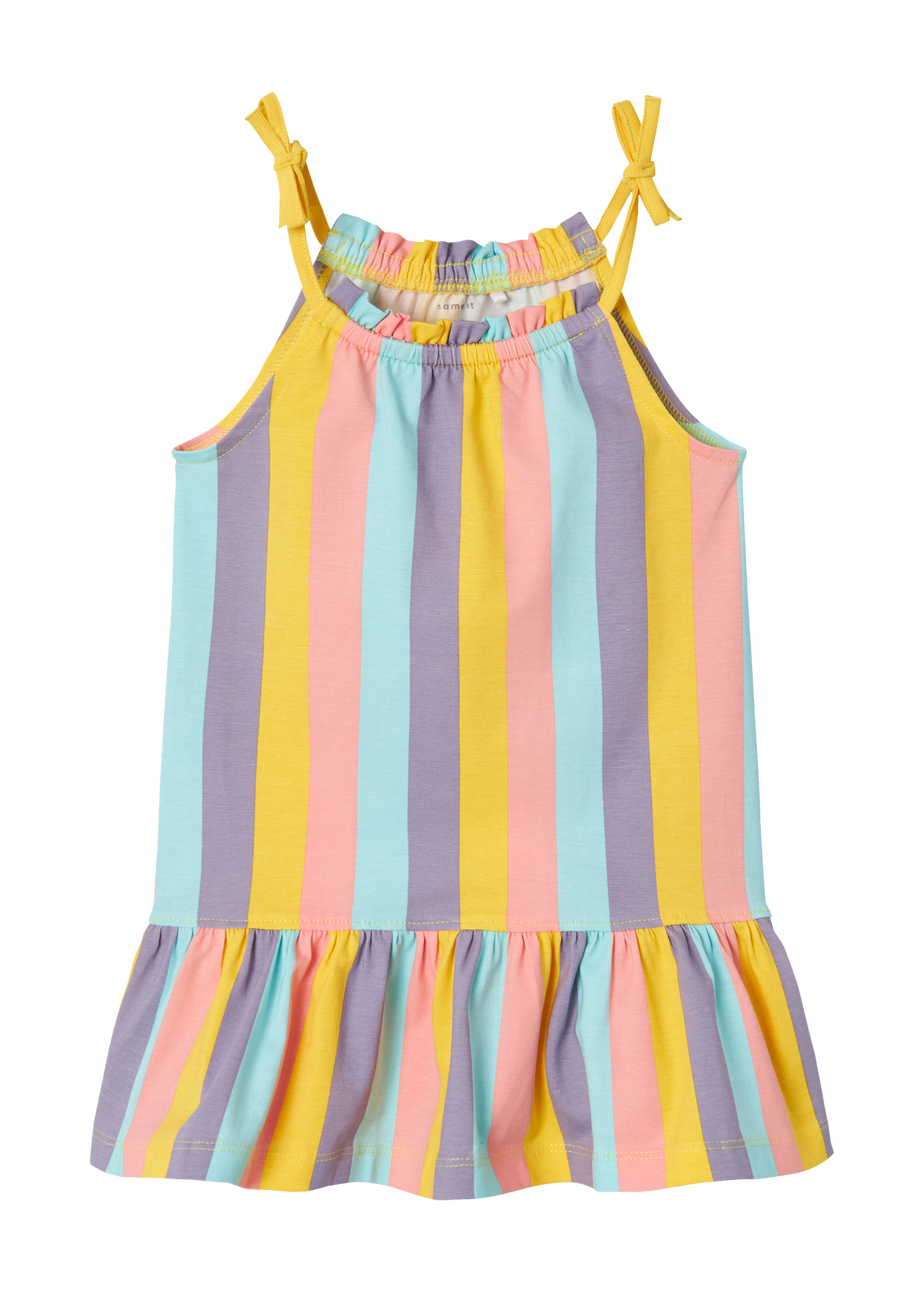 Name It Girls Pink Floral Box Strap Dress (9mths-5yrs)