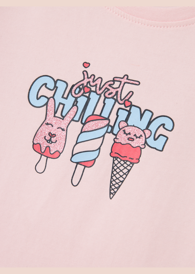 Name It Girls Pink Chilling Tunic Top (1-5yrs)