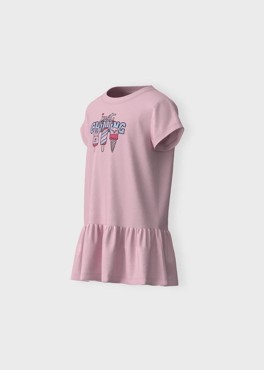 Name It Girls Pink Chilling Tunic Top (1-5yrs)