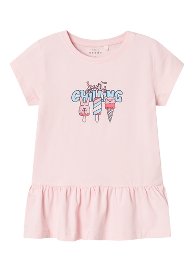 Name It Girls Pink Chilling Tunic Top (1-5yrs)