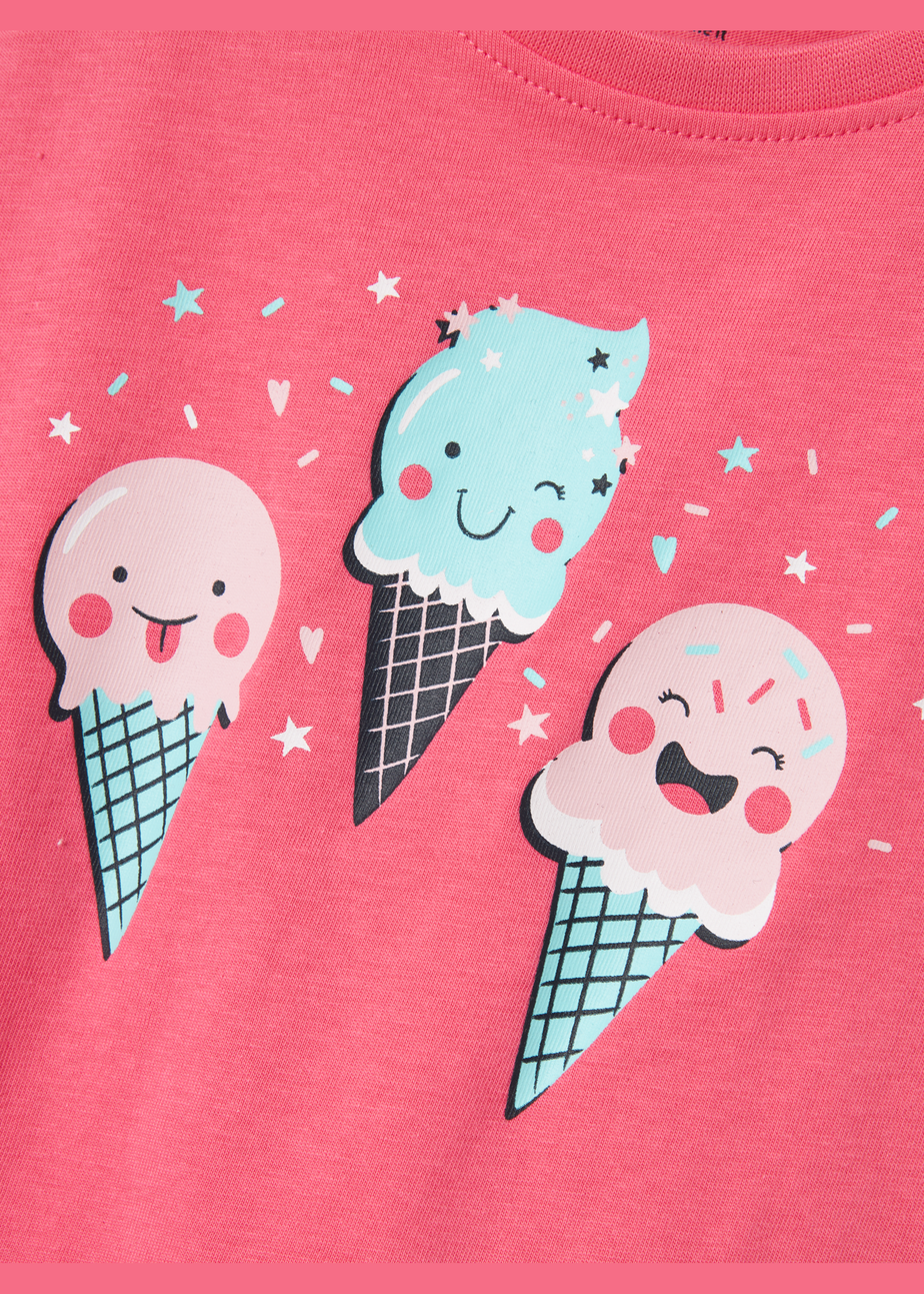 Name It Girl Pink Ice-Cream Top & Shorts Set (9mths-5yrs)