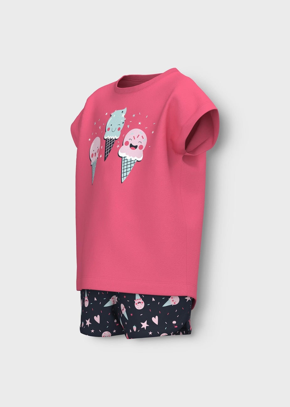 Name It Girl Pink Ice-Cream Top & Shorts Set (9mths-5yrs)