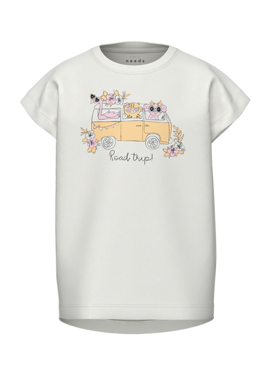 Name It Girls White Road Trip T-Shirt (9mths-5yrs)