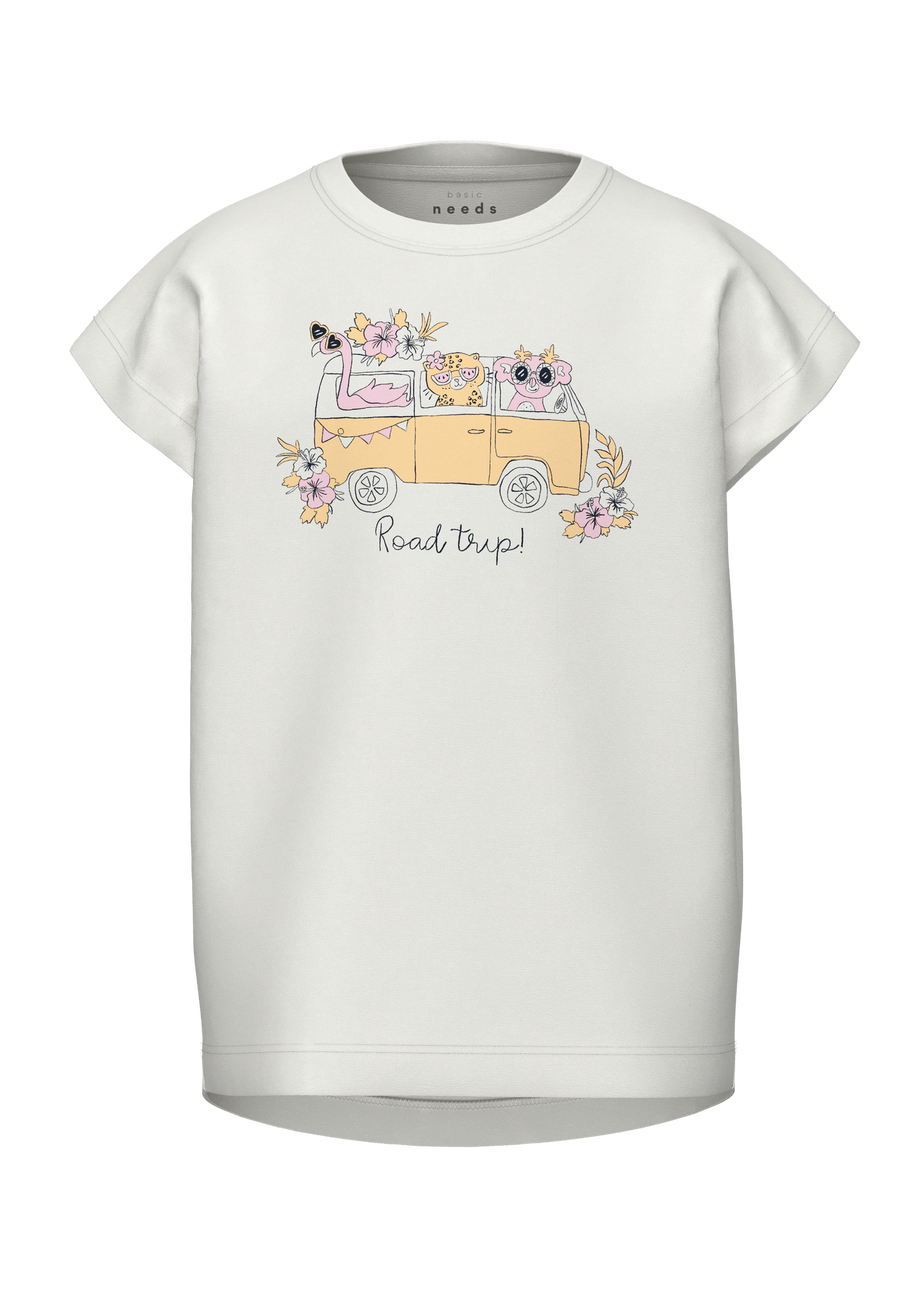 Name It Girls White Road Trip T-Shirt (9mths-5yrs)