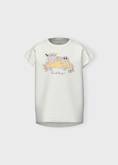 Name It Girls White Road Trip T-Shirt (9mths-5yrs)