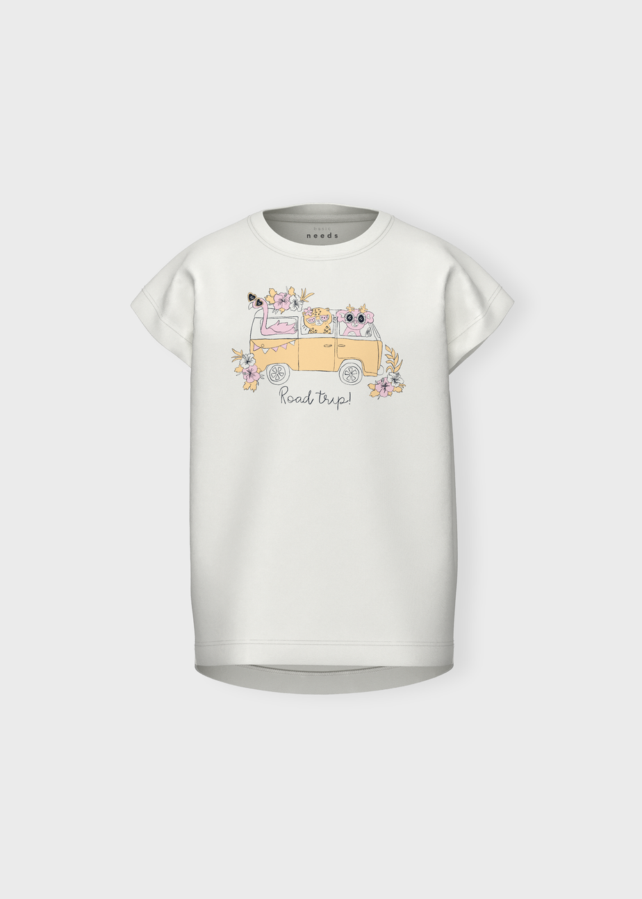 Name It Girls White Road Trip T-Shirt (9mths-5yrs)