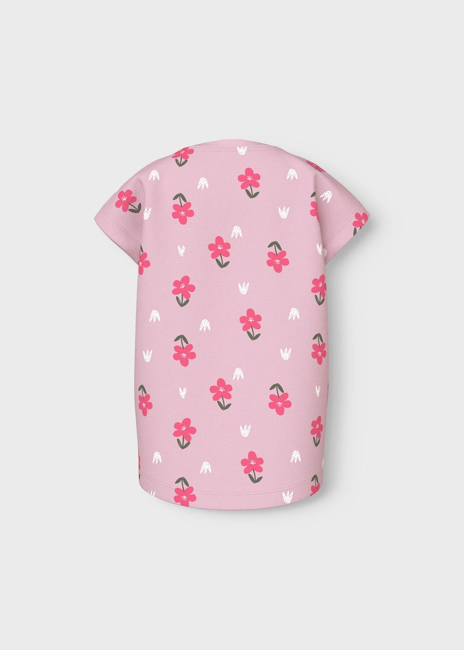 Name It Girls Pink Floral T-Shirt (9mths-5yrs)
