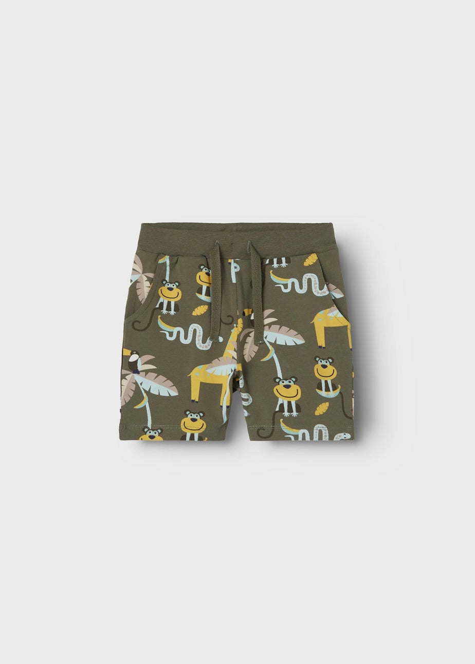 Name It Boys Orange Giraffe Top & Shorts Set (9mths-5yrs)