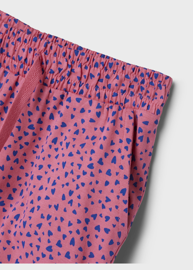 Name It Girls Pink Heart Print Shorts (6-12yrs)