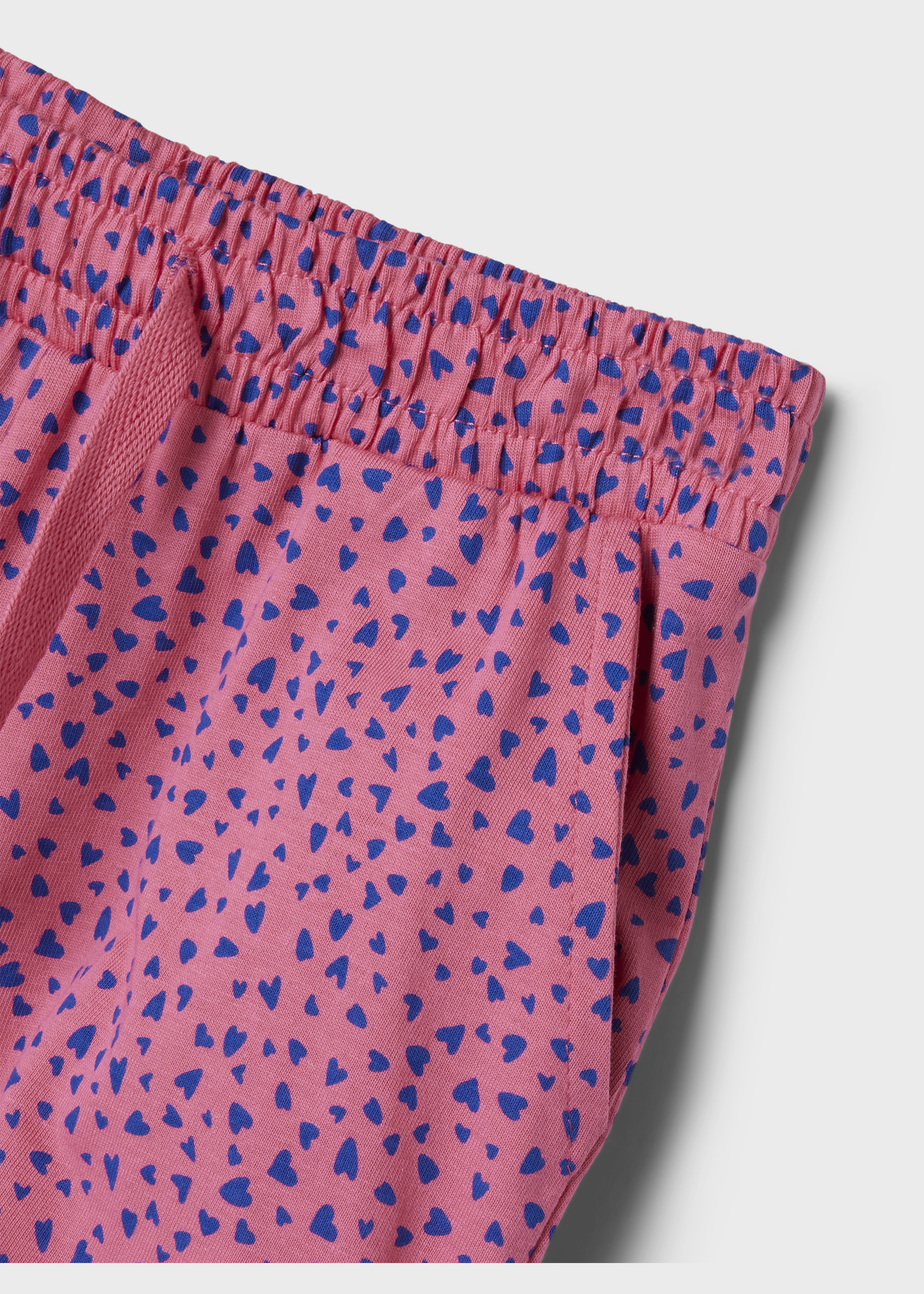 Name It Girls Pink Heart Print Shorts (6-12yrs)