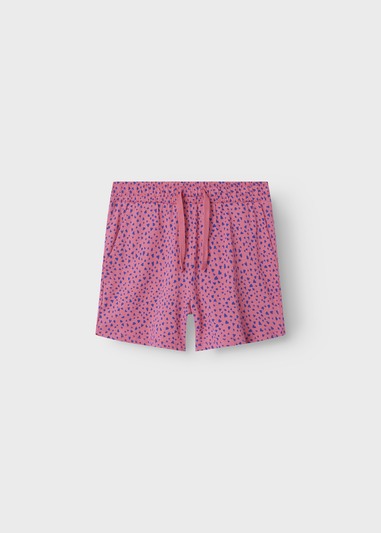Name It Girls Pink Heart Print Shorts (6-12yrs)