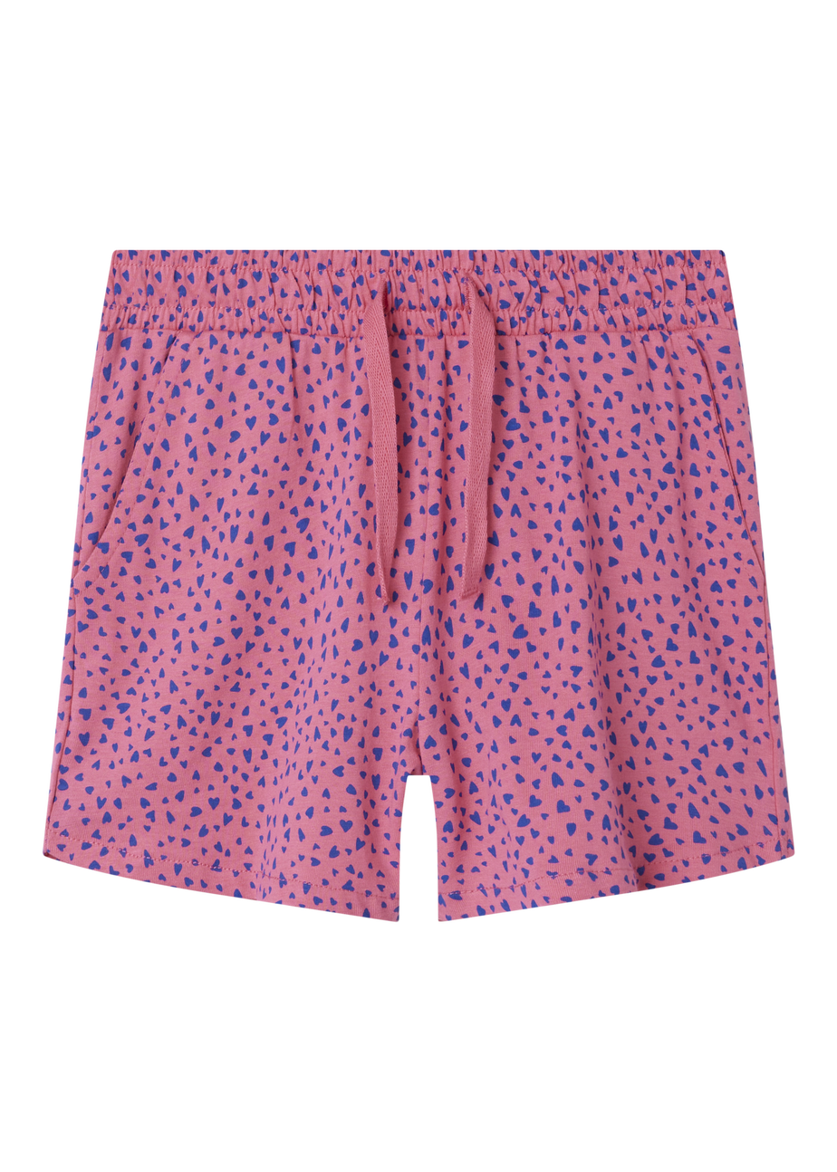 Name It Girls Pink Heart Print Shorts (6-12yrs)
