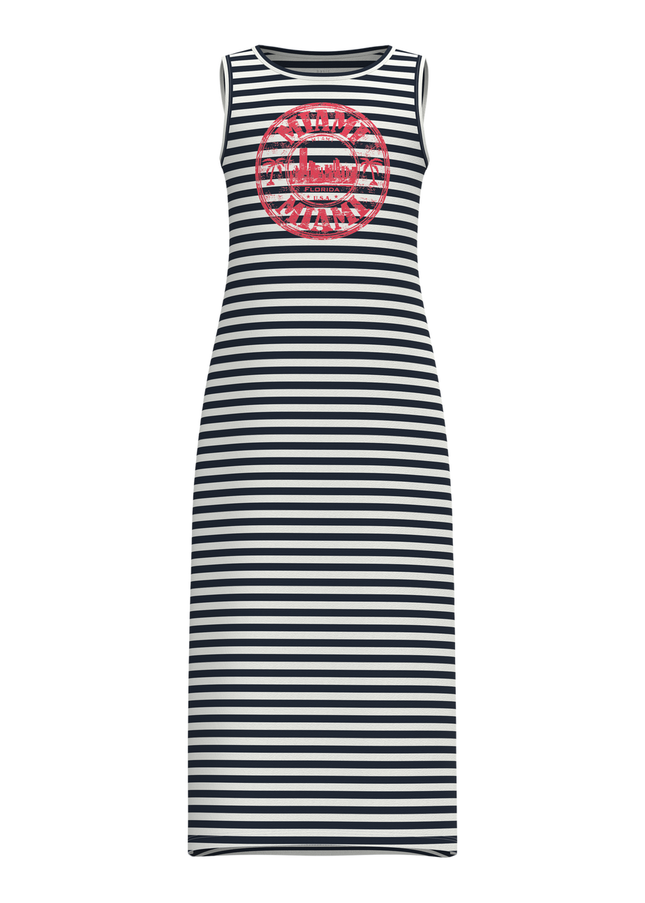 Name It Girls White Stripe Design Long Dress (6-12yrs)