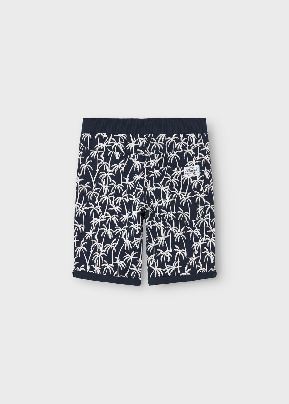 Name It Boys Navy Palm Print Shorts (6-12yrs)