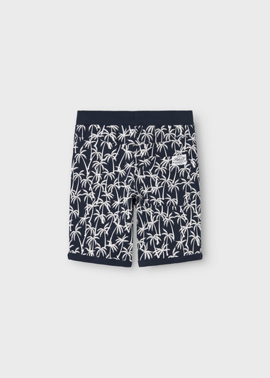 Name It Boys Navy Palm Print Shorts (6-12yrs)