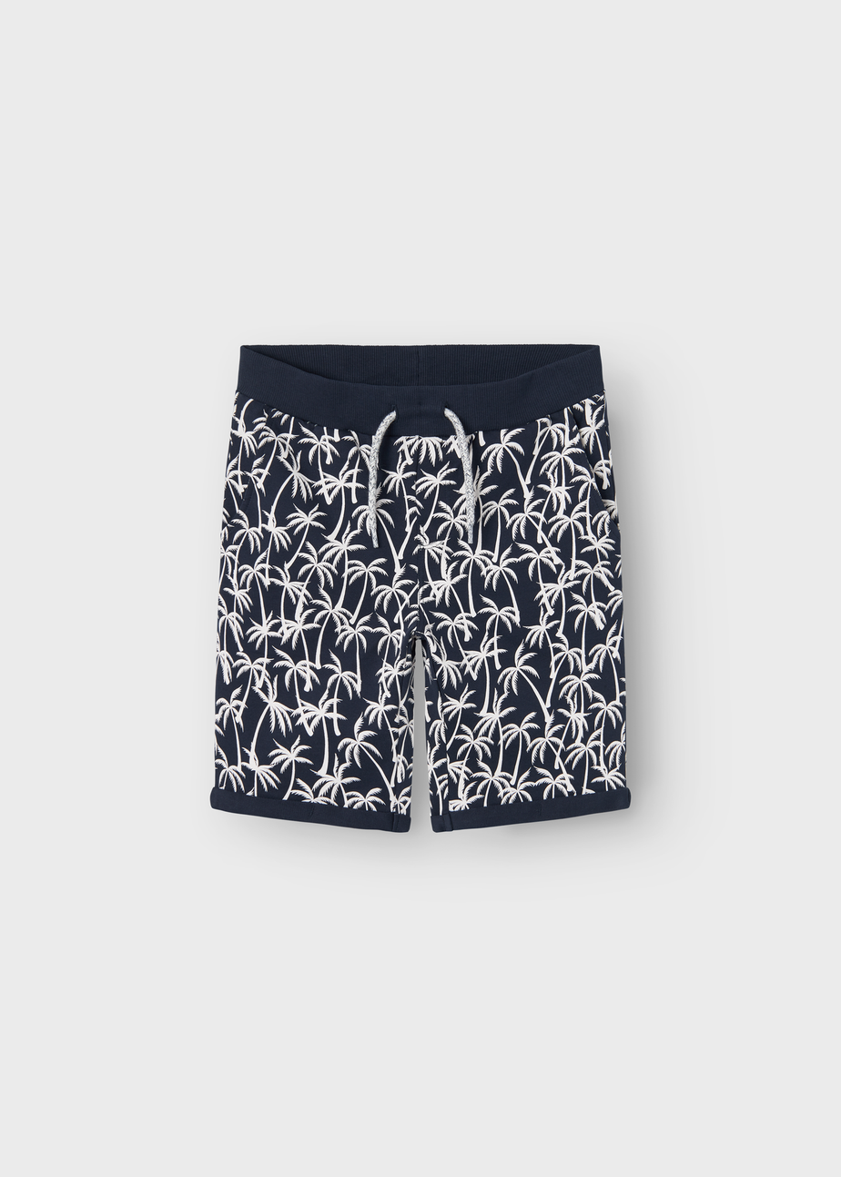 Name It Boys Navy Palm Print Shorts (6-12yrs)