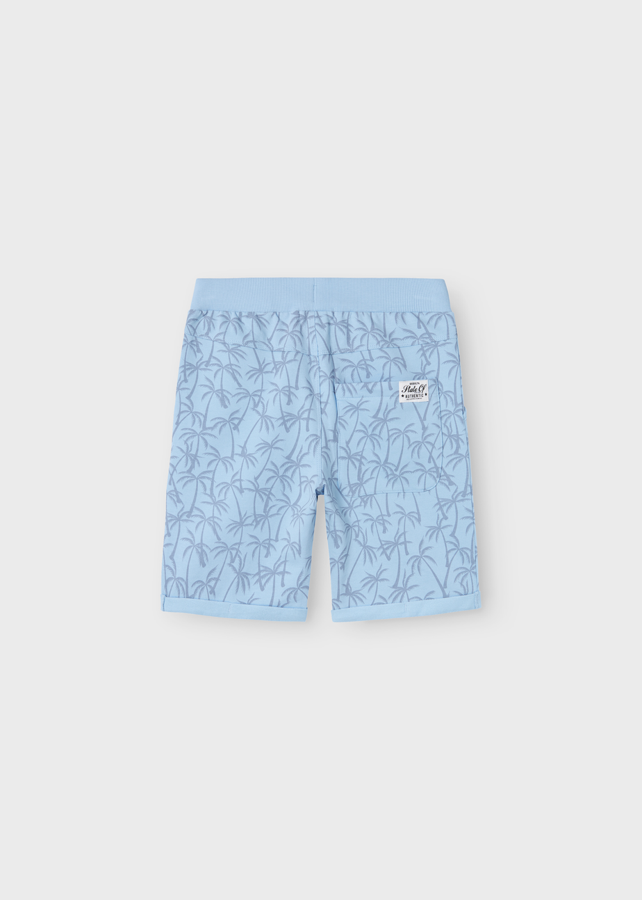 Name It Boys Blue Palm Print Shorts (6-12yrs)