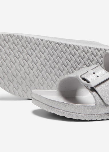 ONLY Silver Glitter Eva Sandals