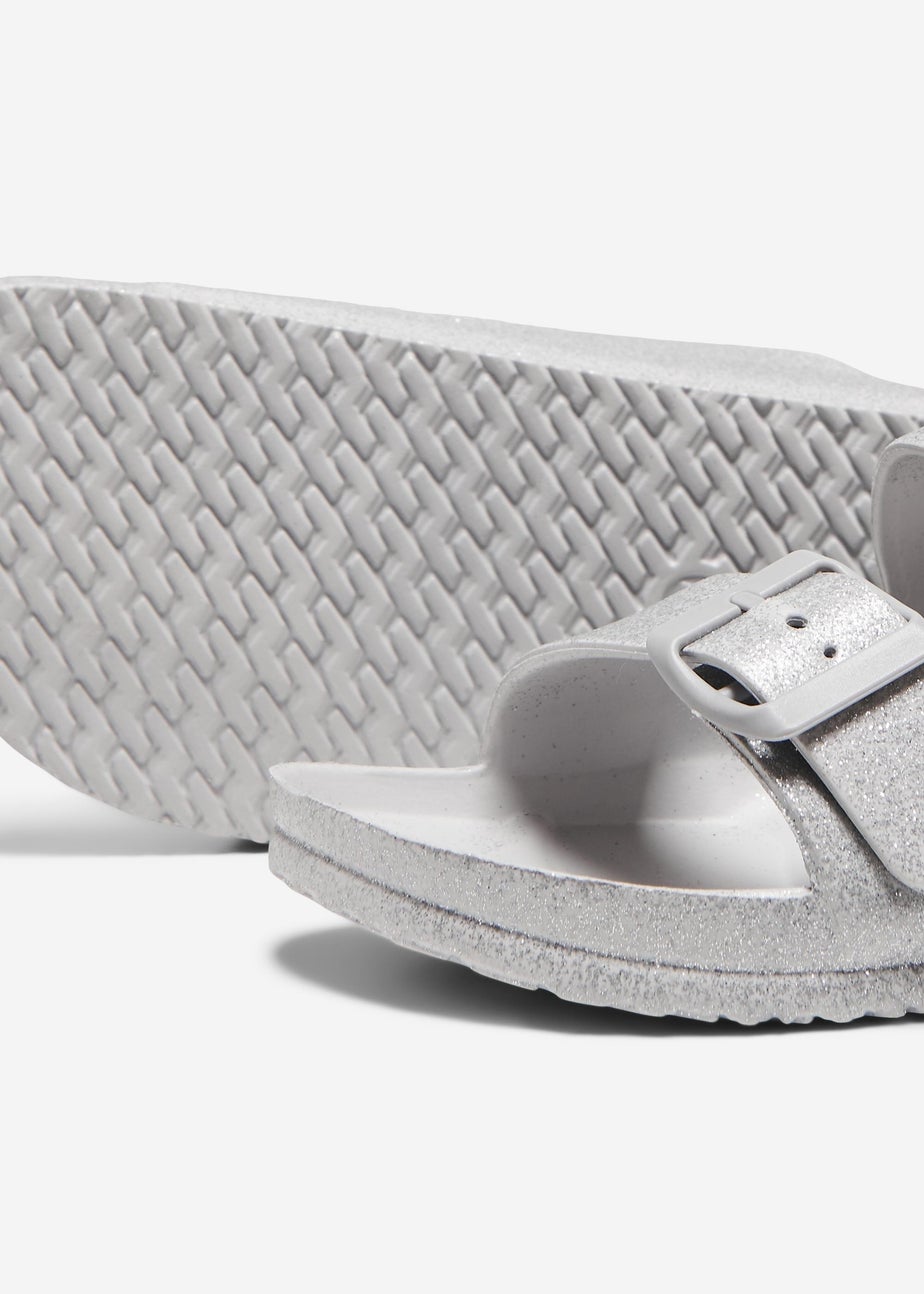 ONLY Silver Glitter Eva Sandals
