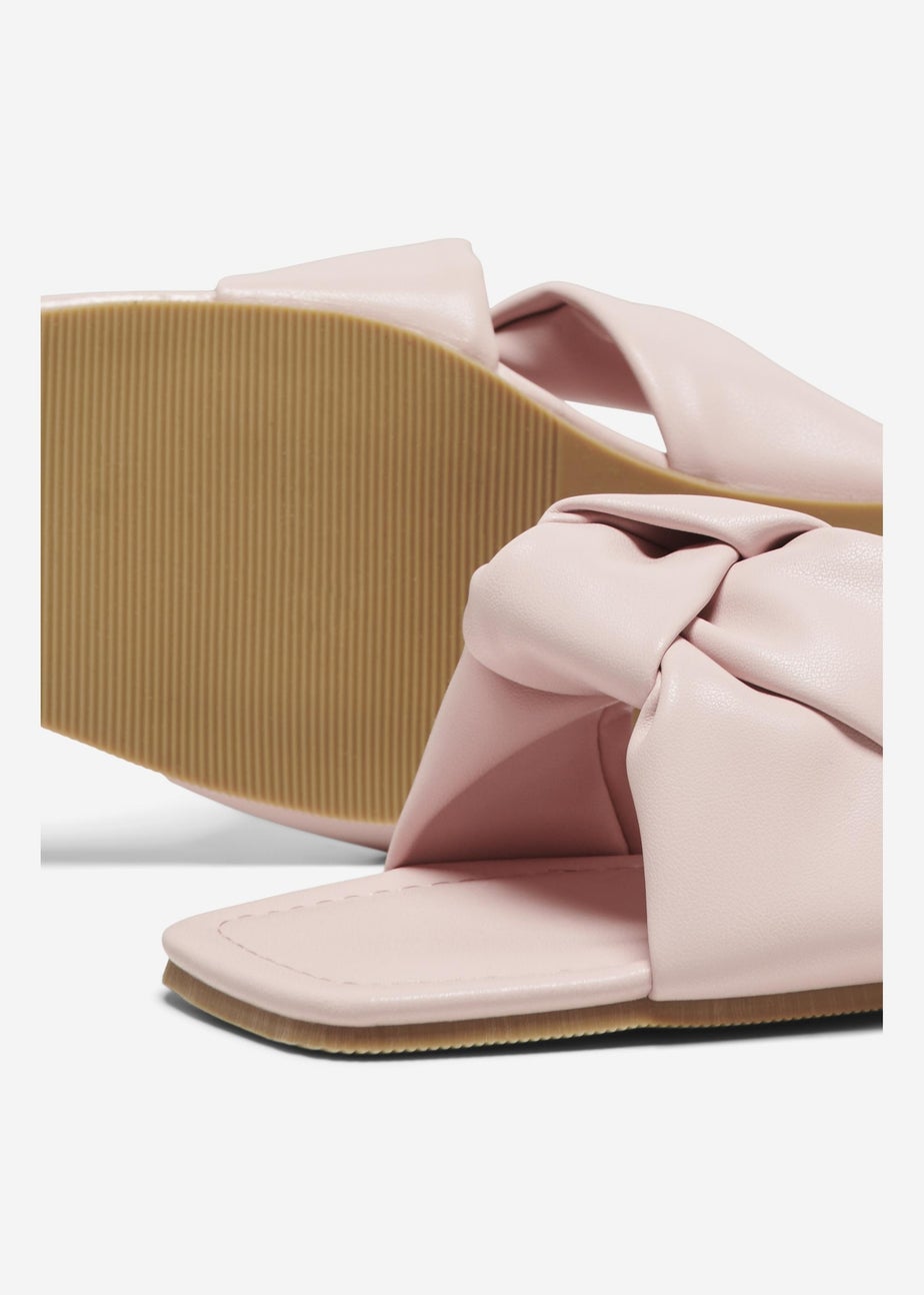 ONLY Pink Knot PU Sandals