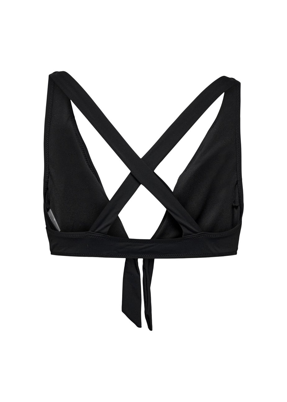 ONLY Black Cross-Back Bikini Top