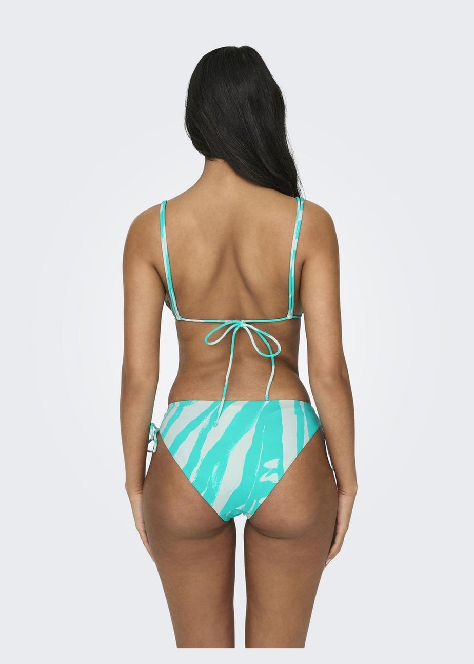 ONLY Teal String Knot Bikini Bottoms