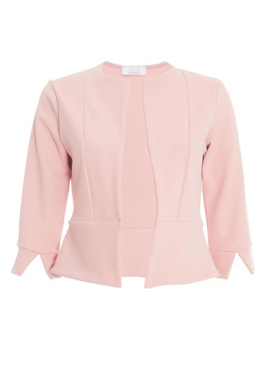 Quiz Pink Split Sleeve Crop Jacket