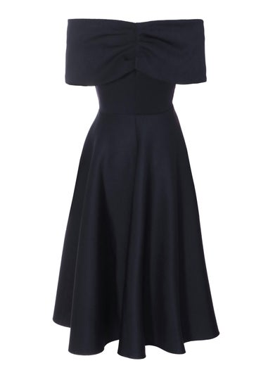 Quiz Blue Bardot Skater Midi Dress