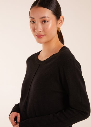 Blue Vanilla Black Middle Seam Detail Jumper