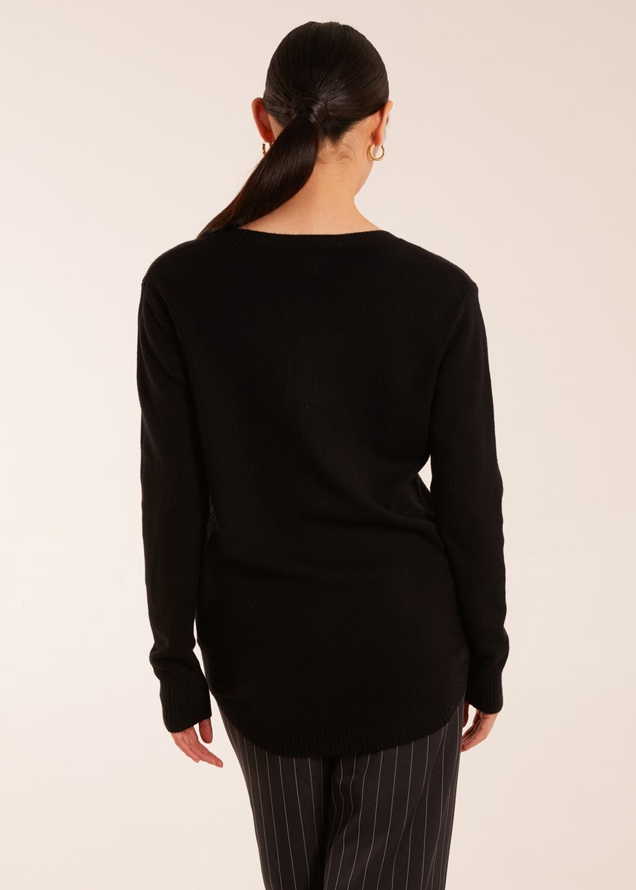 Blue Vanilla Black Middle Seam Detail Jumper