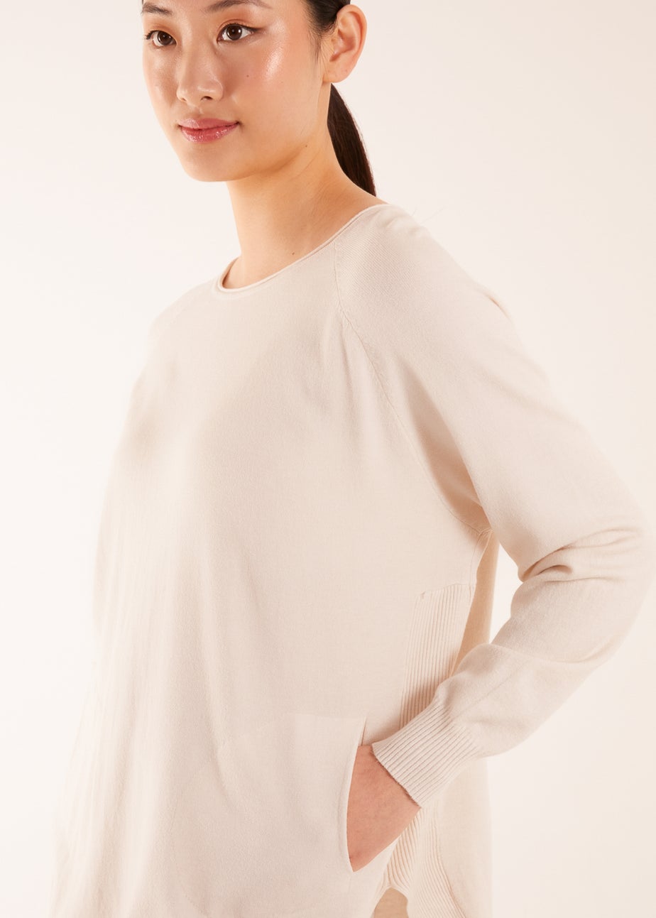 Blue Vanilla Cream Button Knit Top