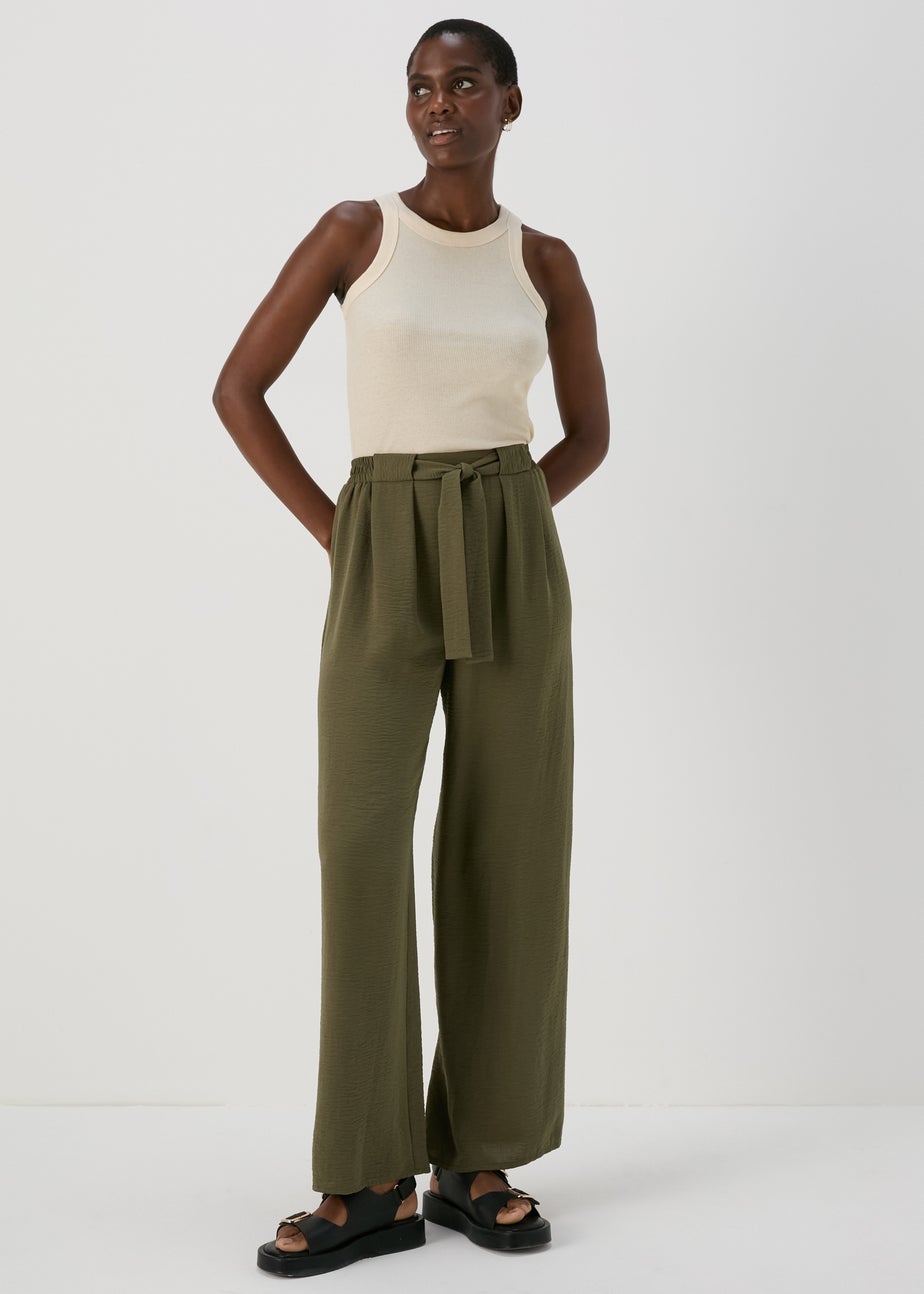 Khaki Tie Waist Trousers