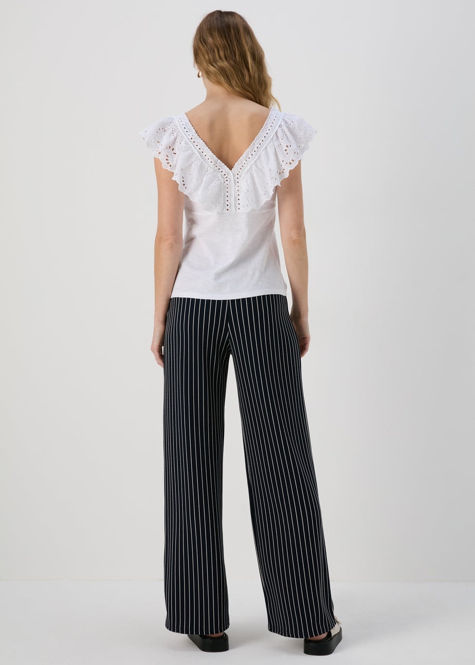 Navy Stripe Trousers