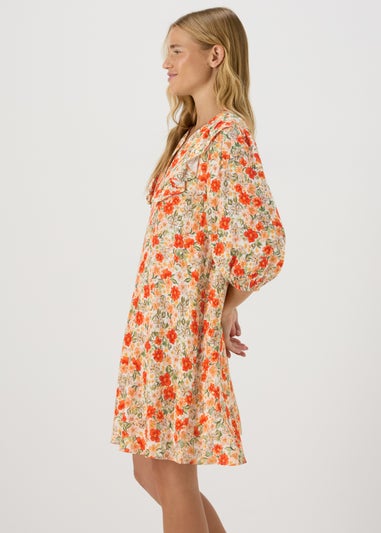 Papaya Petite Multicolour Floral Woven Frill Mini Dress