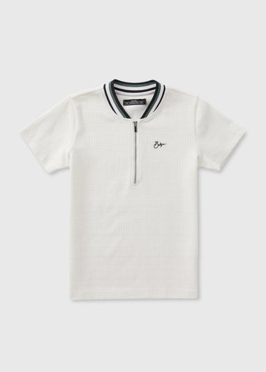Boys Cream Baseball Polo Shirt (7-13yrs)
