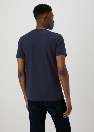 Navy Graphic Football T-Shirt