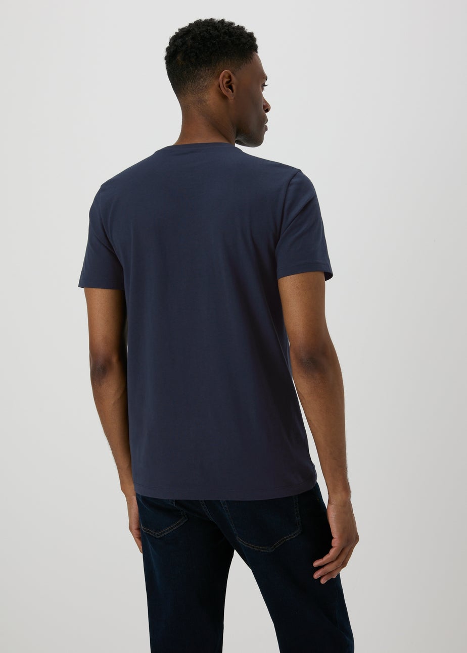 Navy Graphic Football T-Shirt