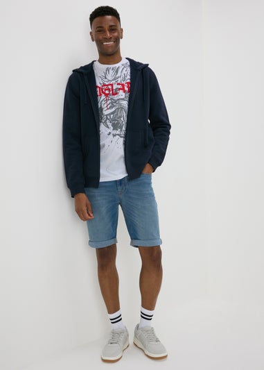 Grey England Print T-Shirt