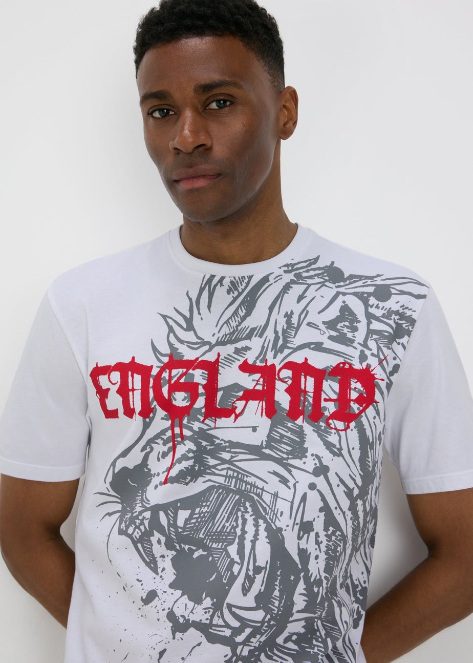 Grey England Print T-Shirt