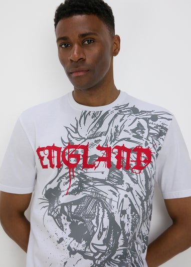 Grey England Print T-Shirt
