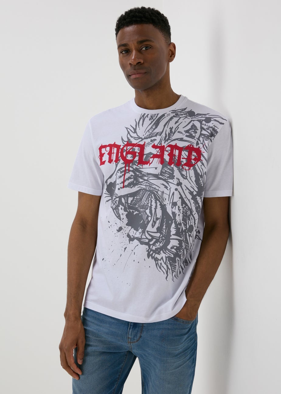 Grey England Print T-Shirt